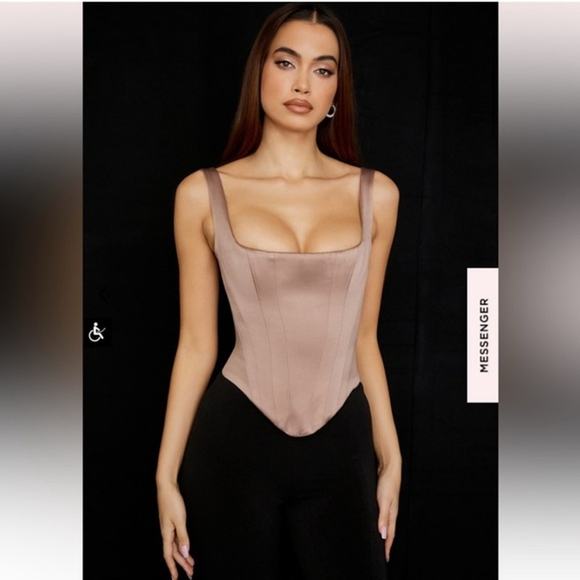 House of CB Taupe Corset Top - Picture 1 of 7